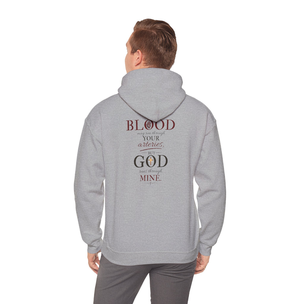 Blood of God faith typography Hoodie | Christian scripture sweatshirt