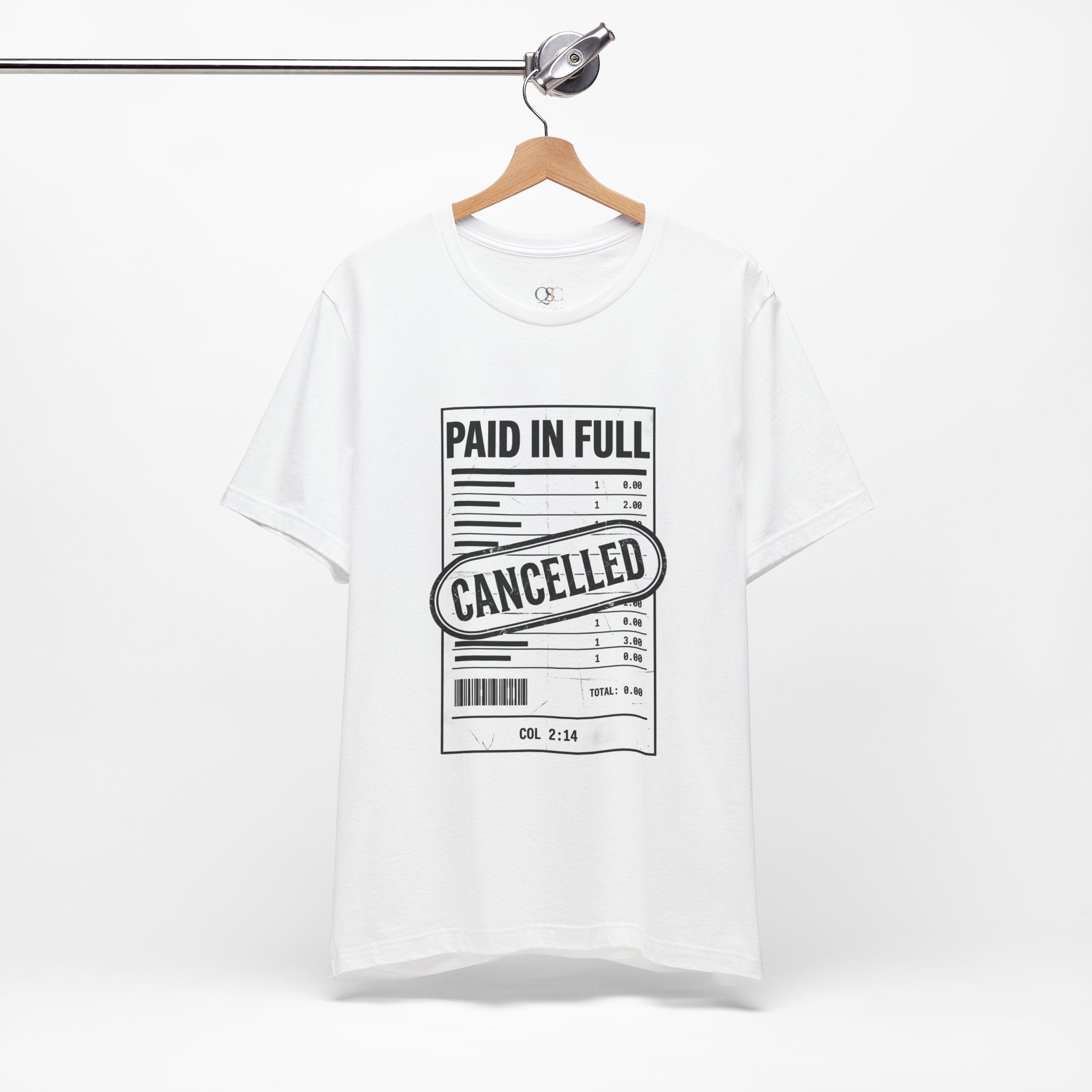 Paid in Full Cancelled Receipt Tee | Christian Streetwear, Vintage-Wash Graphic