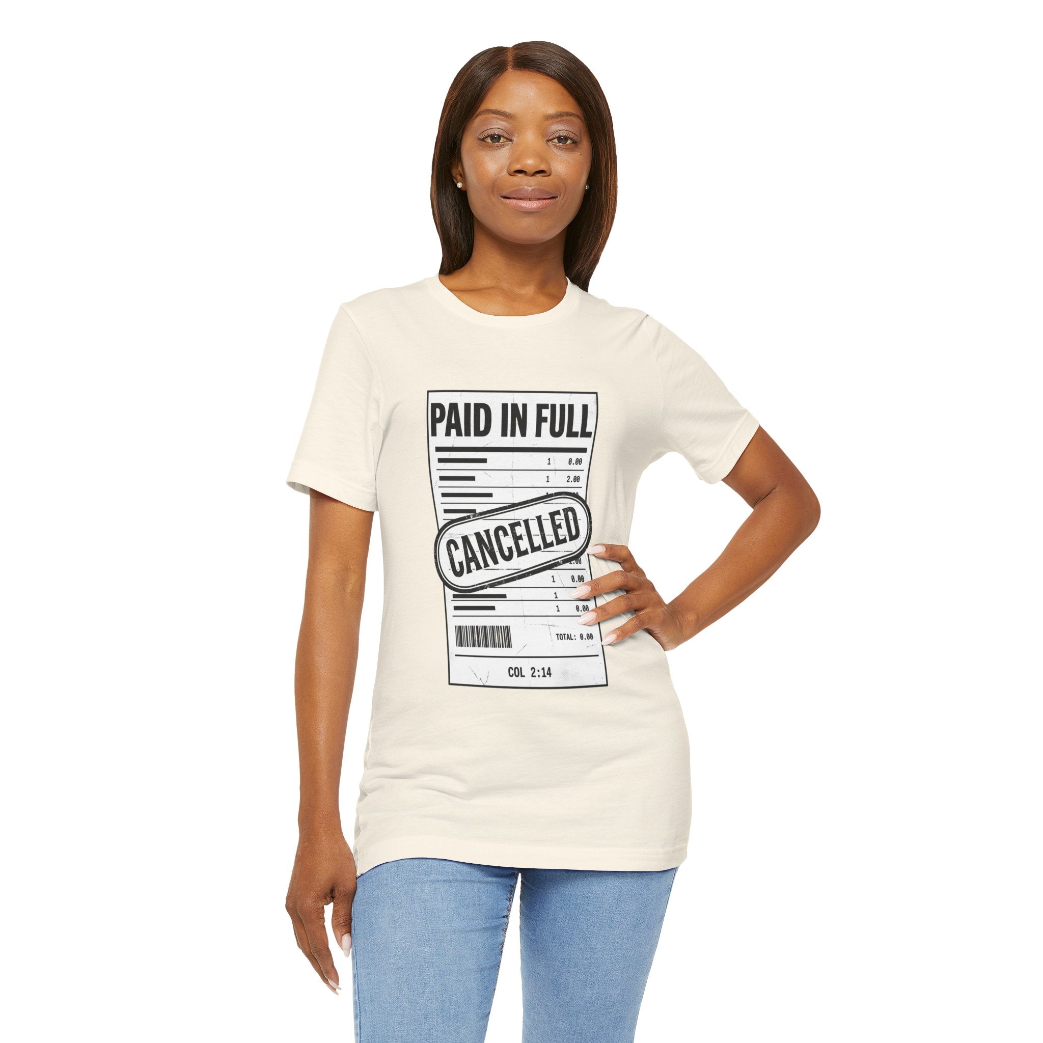Paid in Full Cancelled Receipt Tee | Christian Streetwear, Vintage-Wash Graphic