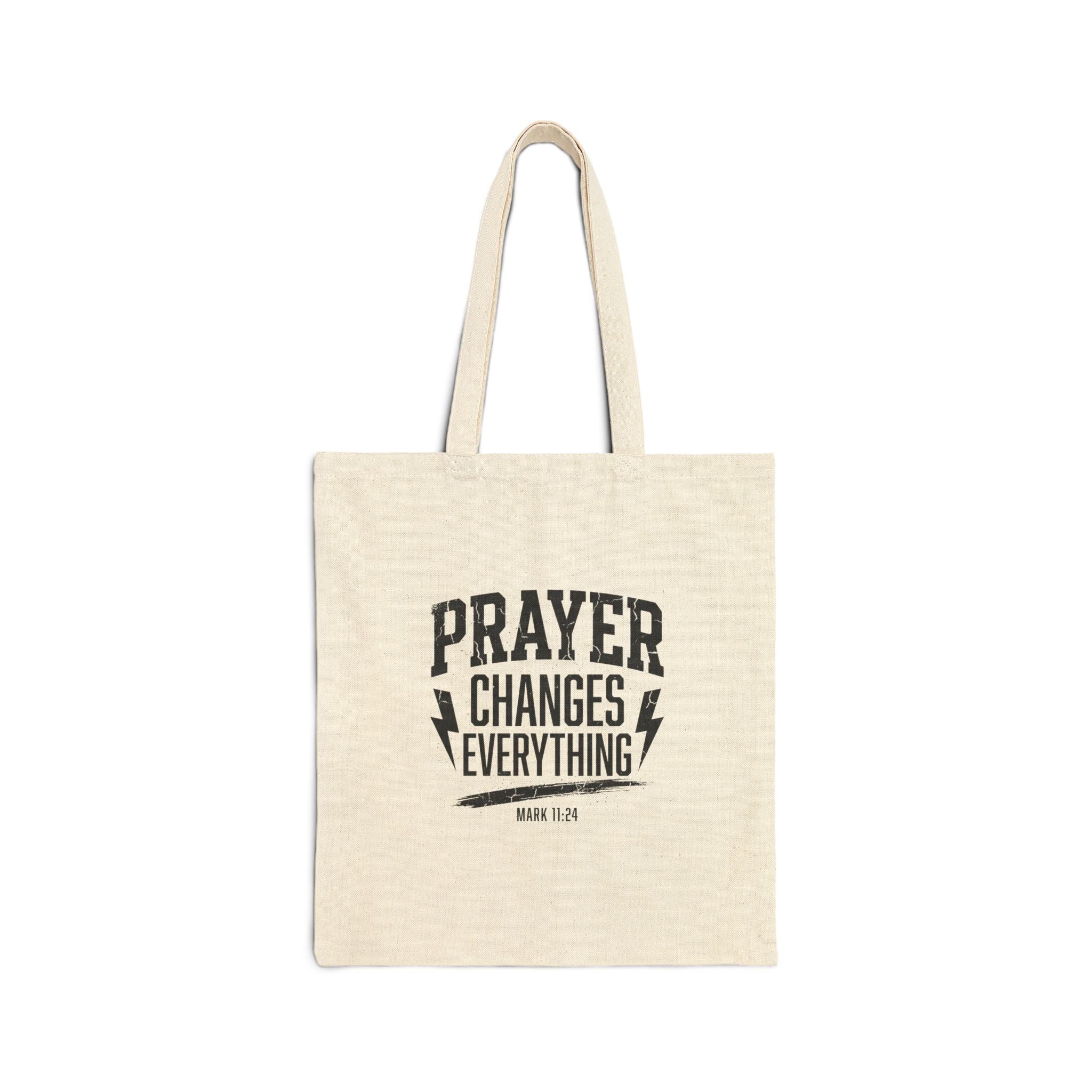 Prayer Changes Everything Tote | Christian Streetwear, Vintage Arch Typography