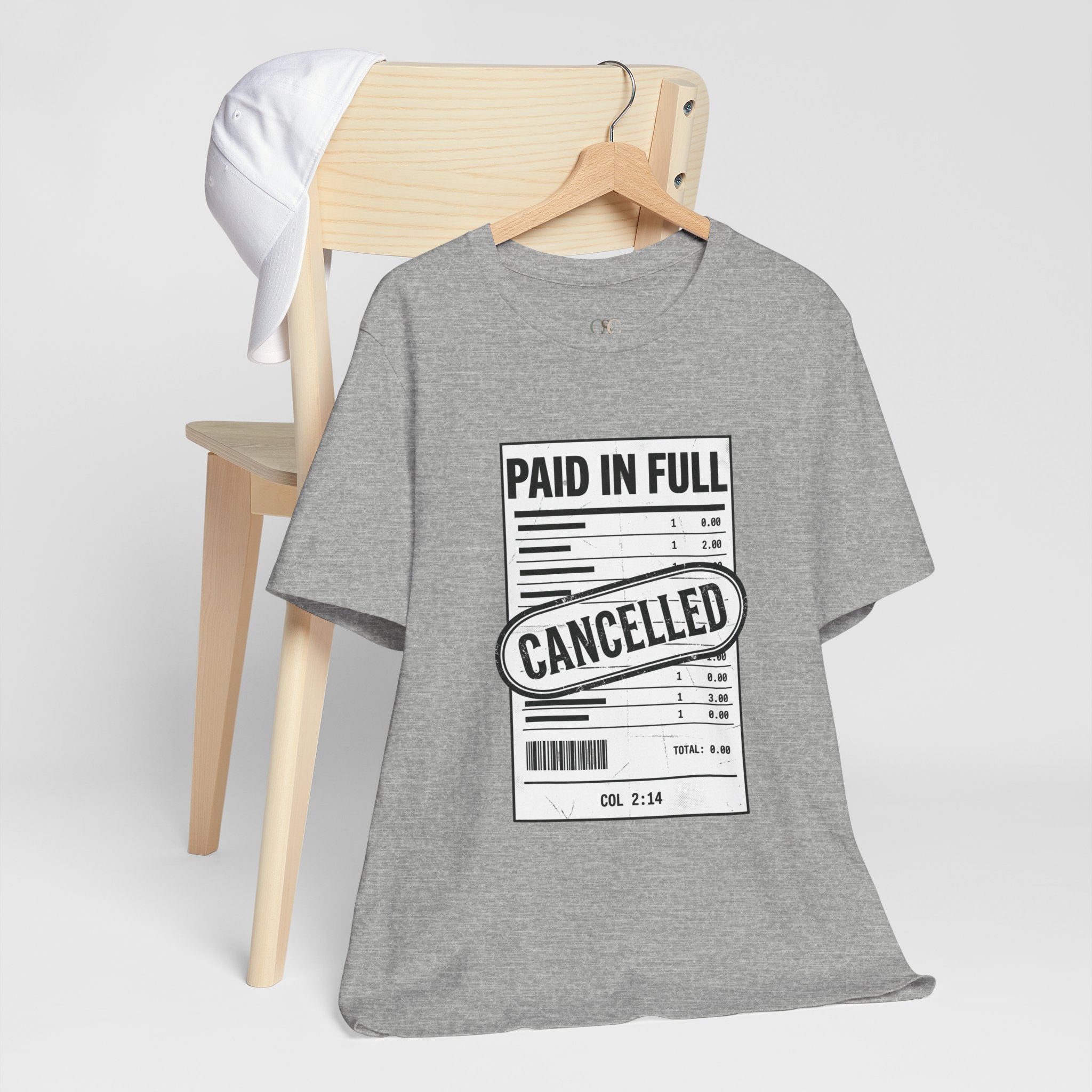 Paid in Full Cancelled Receipt Tee | Christian Streetwear, Vintage-Wash Graphic