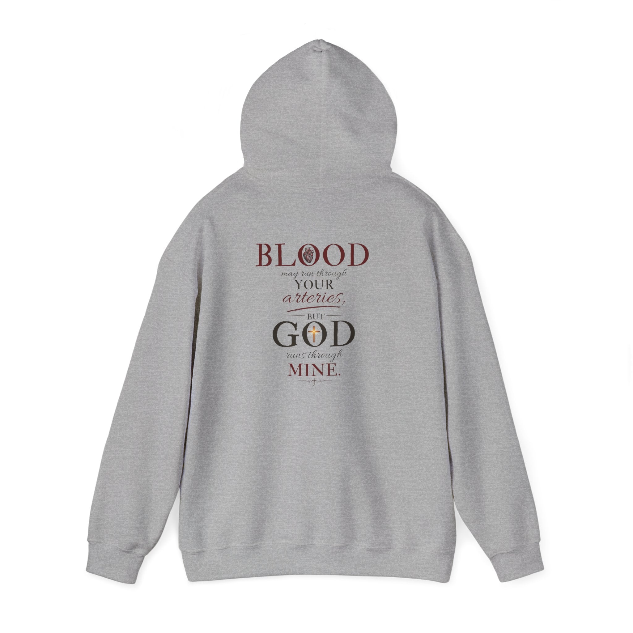Blood of God faith typography Hoodie | Christian scripture sweatshirt