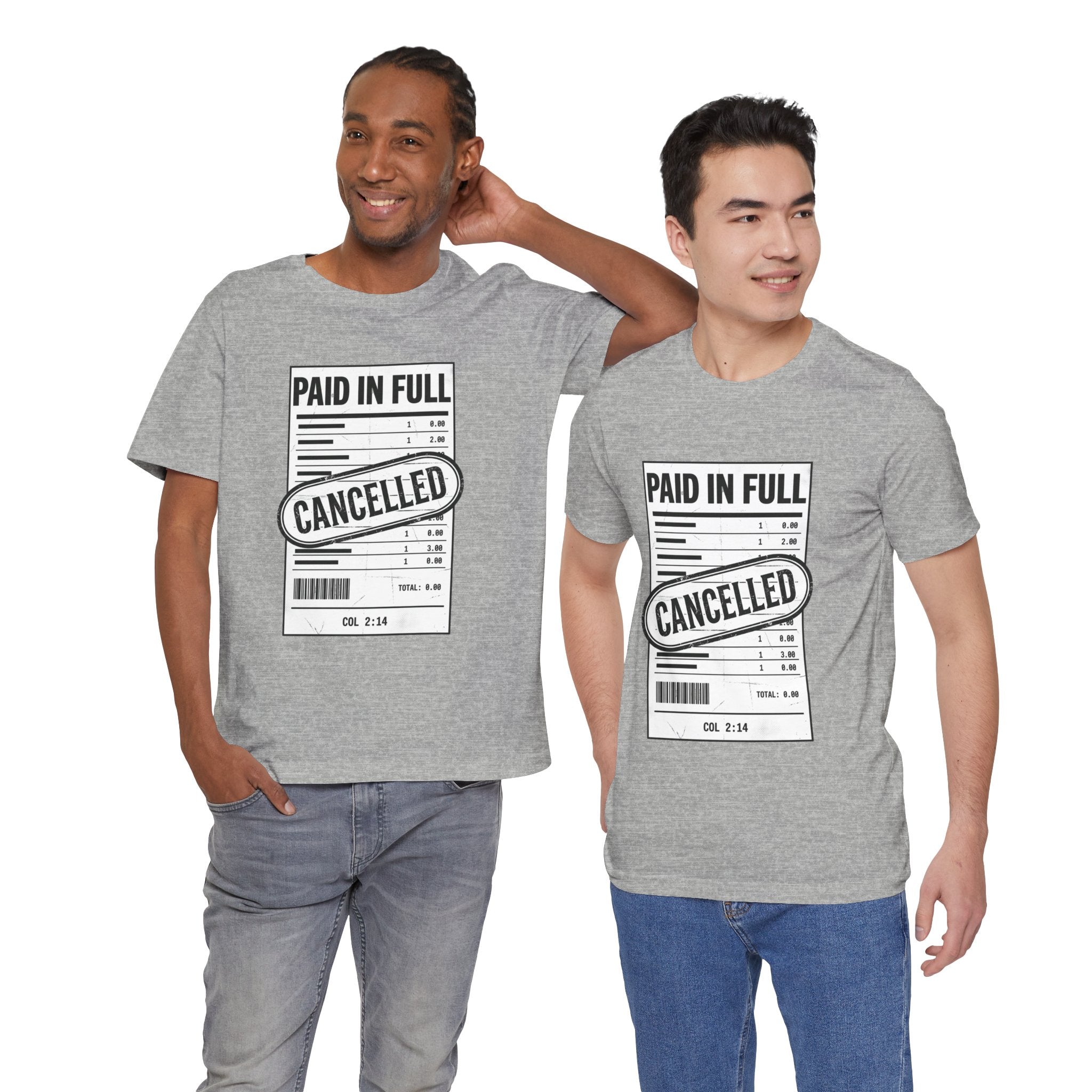 Paid in Full Cancelled Receipt Tee | Christian Streetwear, Vintage-Wash Graphic