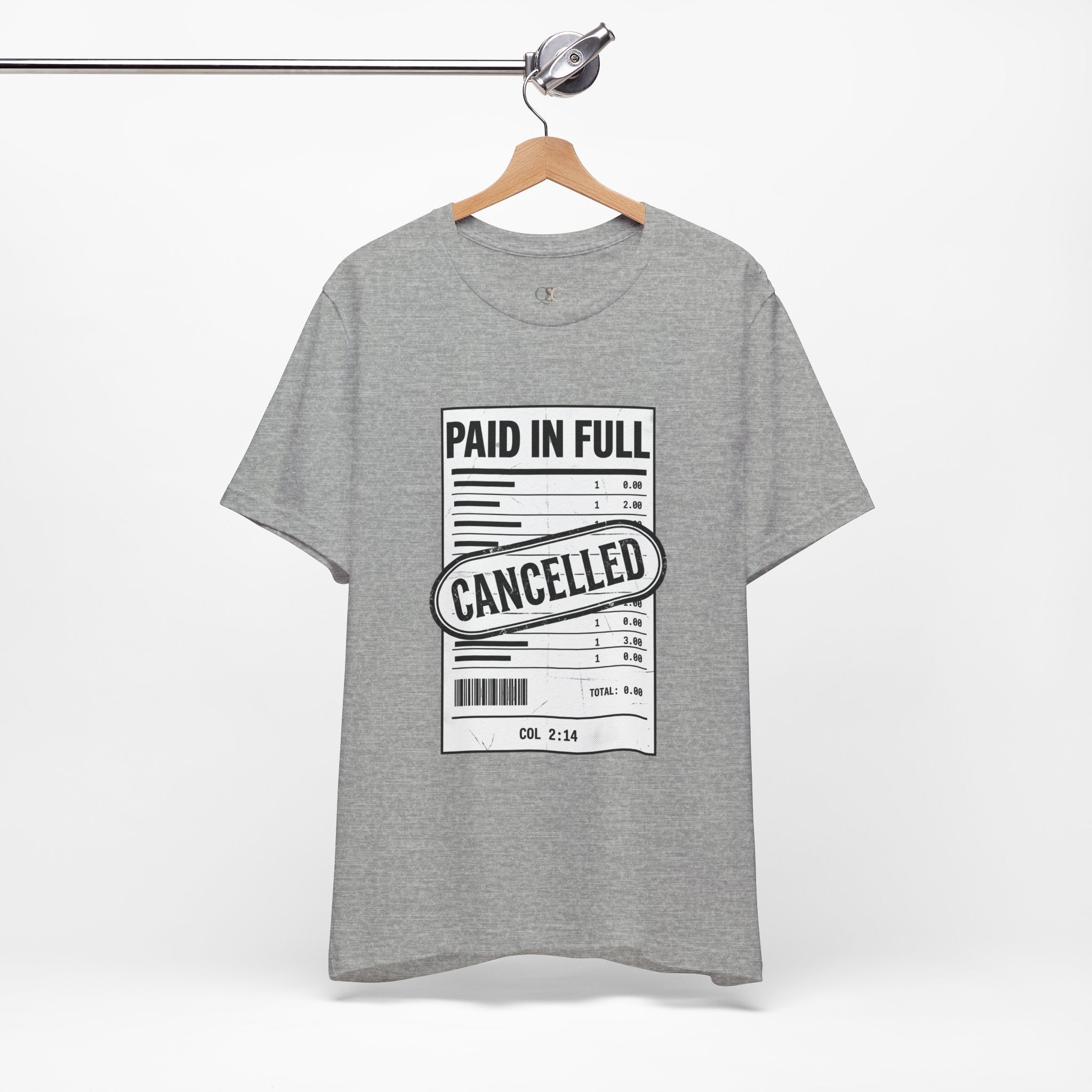 Paid in Full Cancelled Receipt Tee | Christian Streetwear, Vintage-Wash Graphic