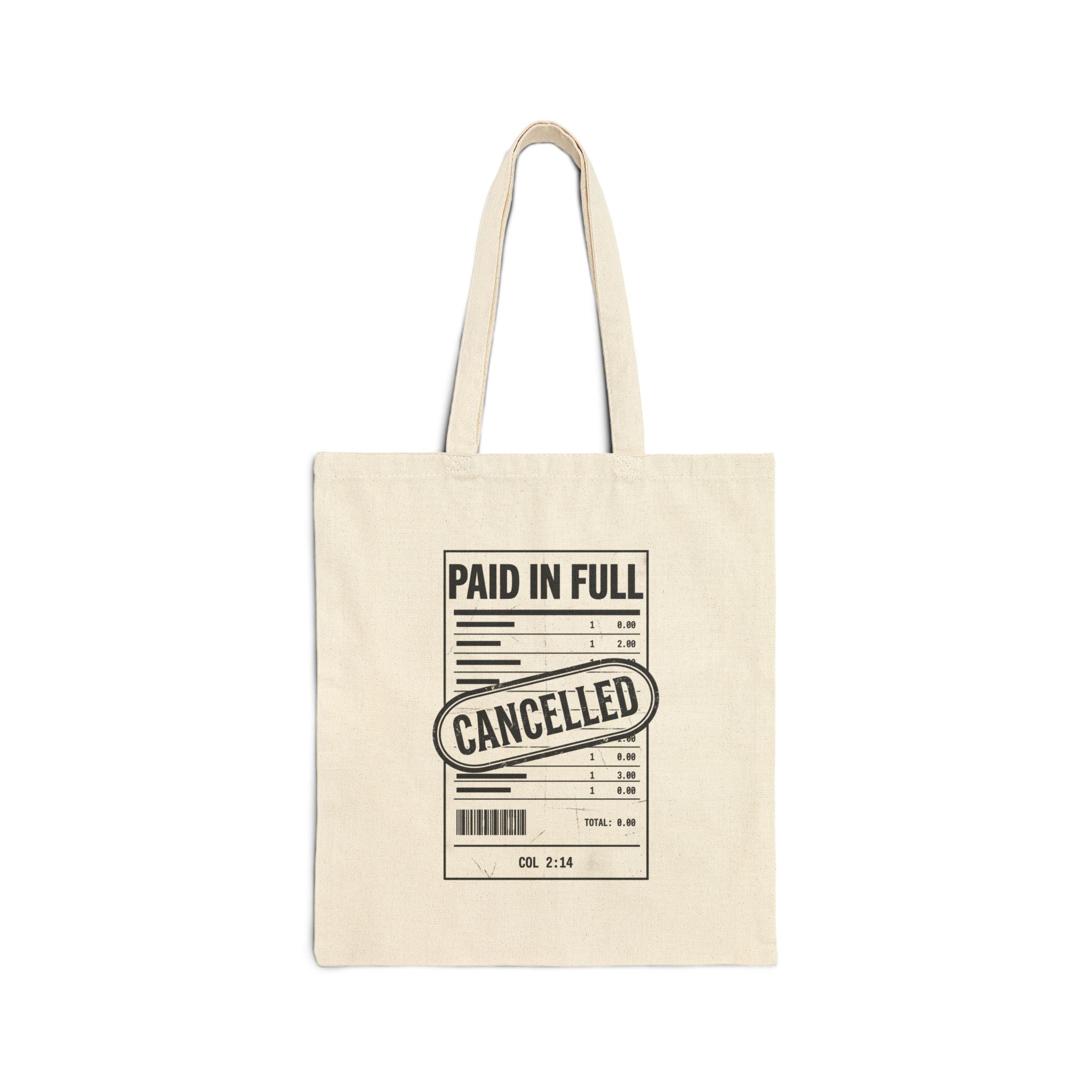 Paid in Full Cancelled Receipt Tote | Christian Streetwear, Vintage-Groove