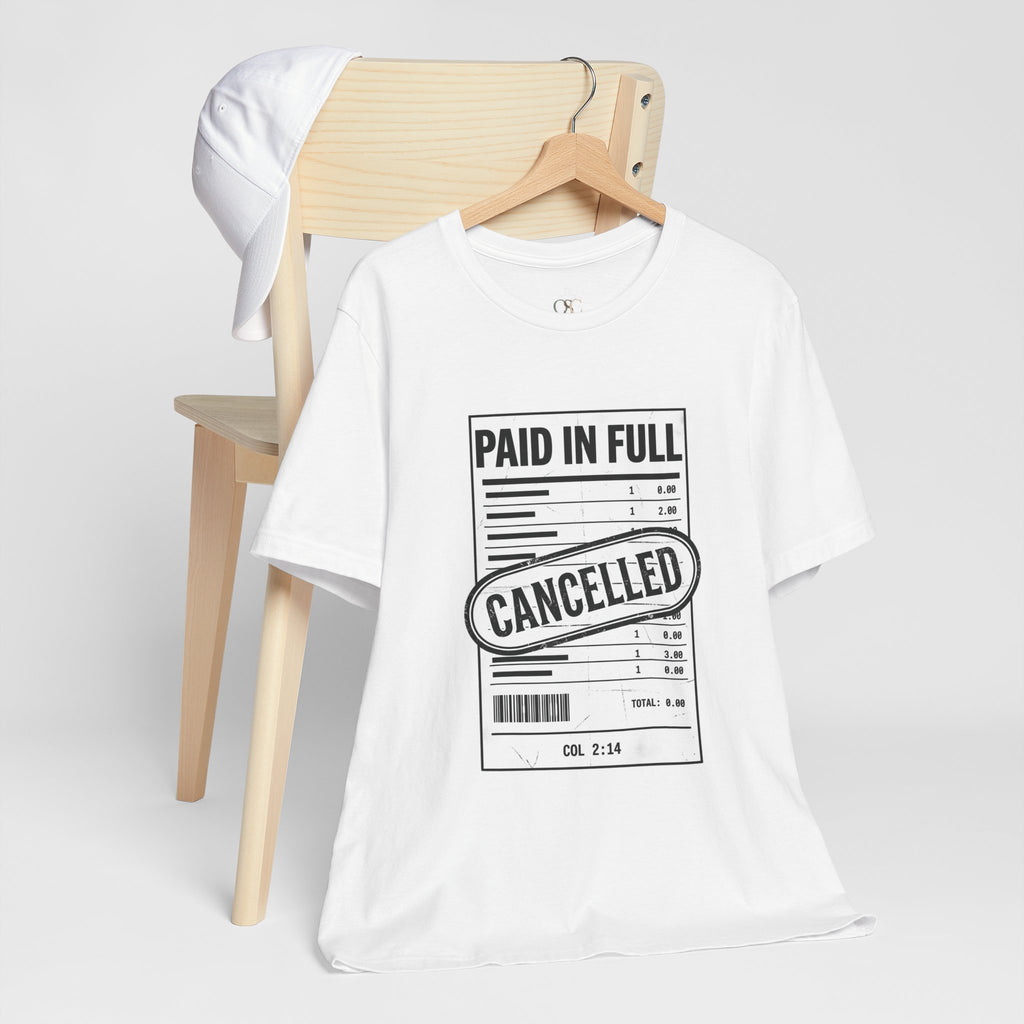 Paid in Full Cancelled Receipt Tee | Christian Streetwear, Vintage-Wash Graphic