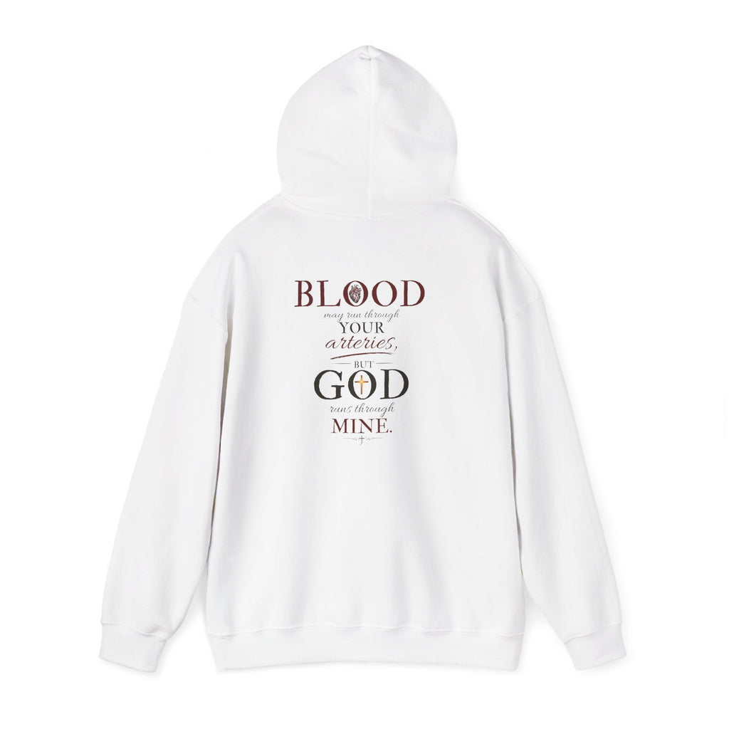 Blood of God faith typography Hoodie | Christian scripture sweatshirt