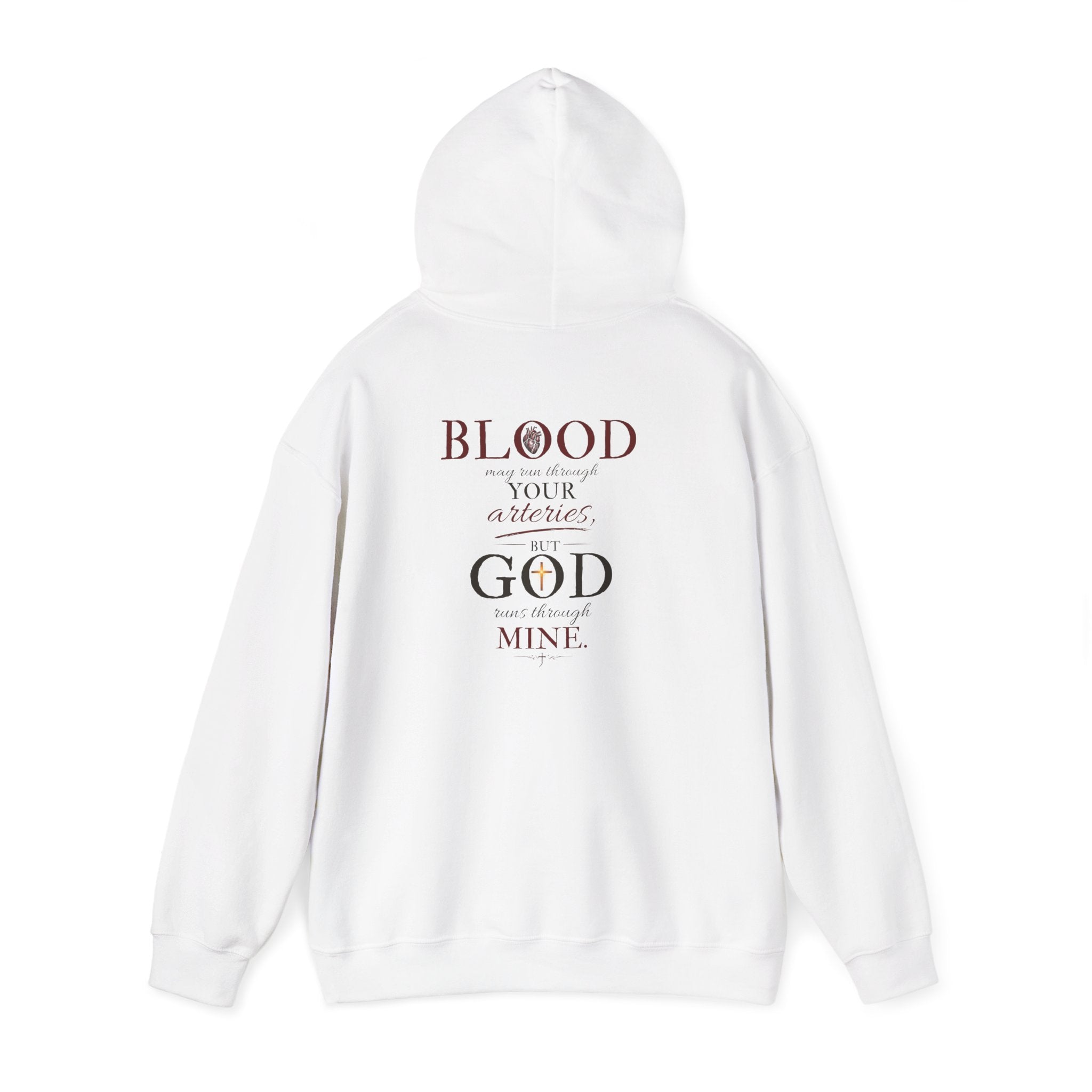 Blood of God faith typography Hoodie | Christian scripture sweatshirt