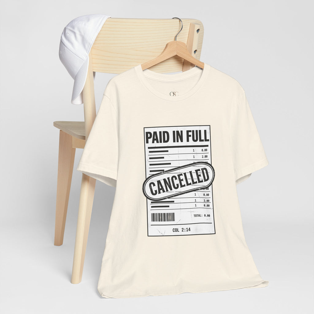 Paid in Full Cancelled Receipt Tee | Christian Streetwear, Vintage-Wash Graphic