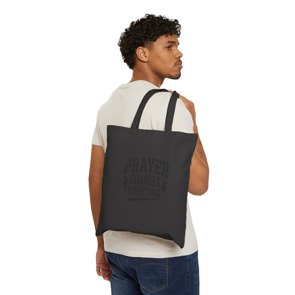 Prayer Changes Everything Tote | Christian Streetwear, Vintage Arch Typography