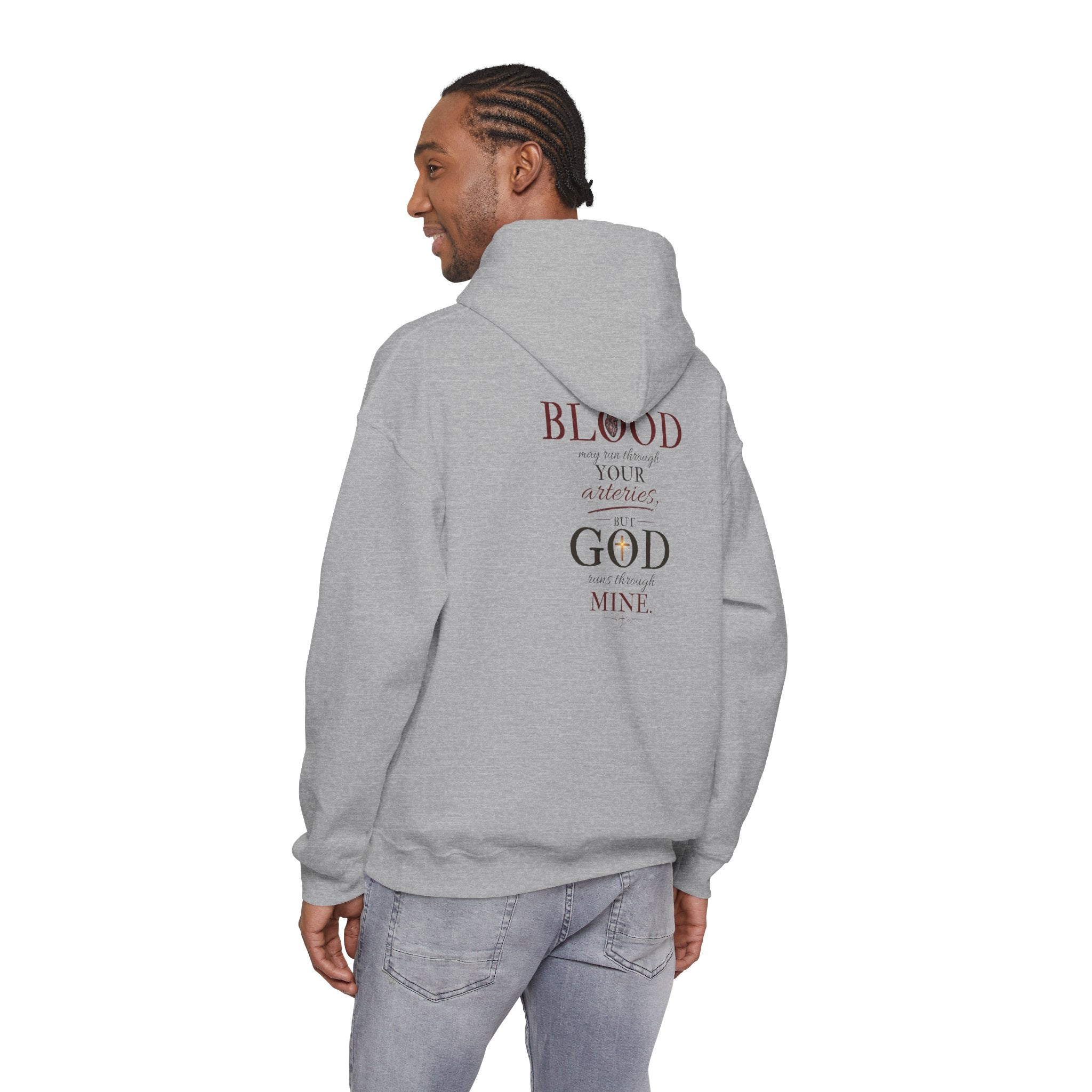 Blood of God faith typography Hoodie | Christian scripture sweatshirt
