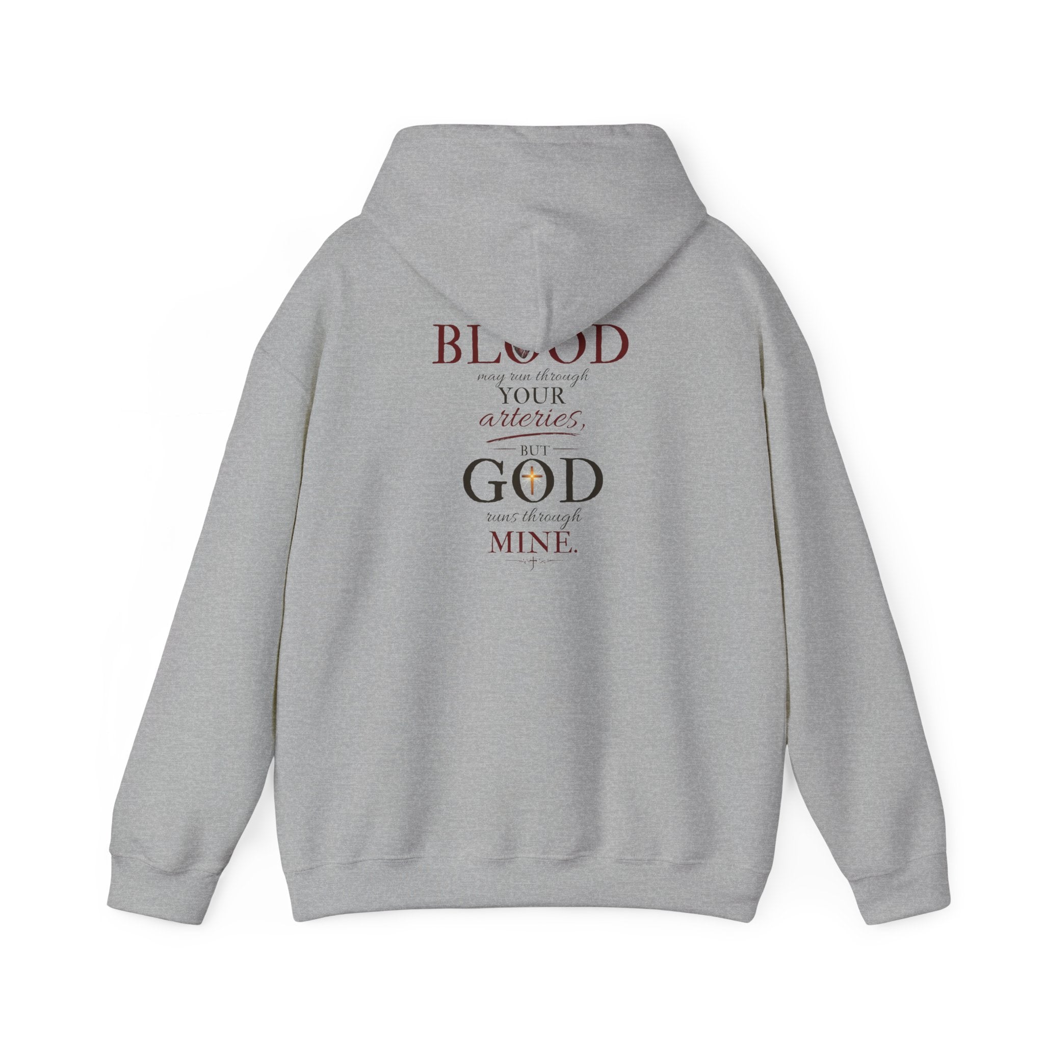 Blood of God faith typography Hoodie | Christian scripture sweatshirt