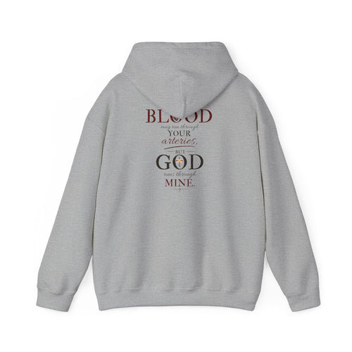 Blood of God faith typography Hoodie | Christian scripture sweatshirt