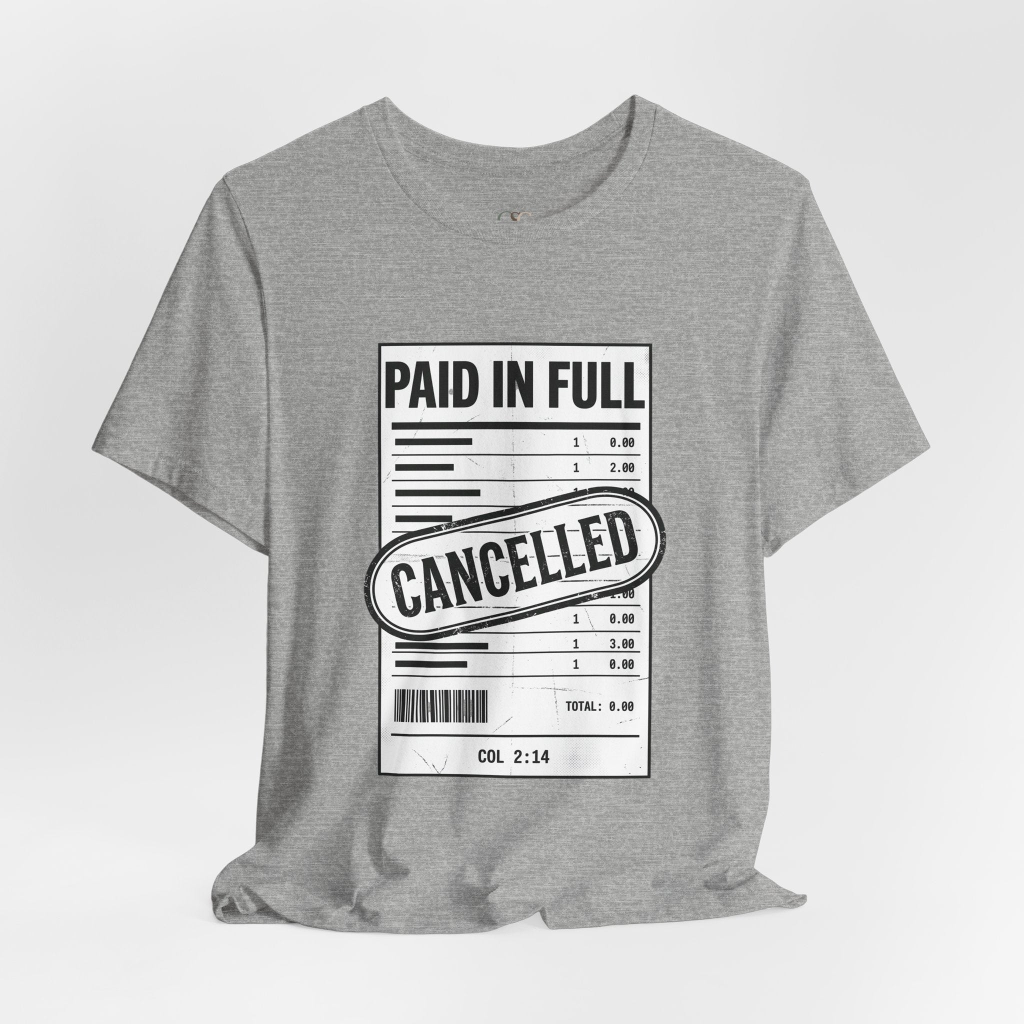 Paid in Full Cancelled Receipt Tee | Christian Streetwear, Vintage-Wash Graphic