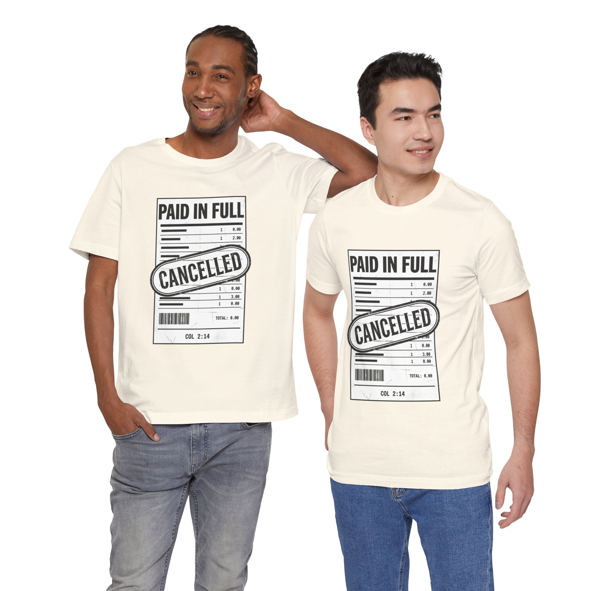 Paid in Full Cancelled Receipt Tee | Christian Streetwear, Vintage-Wash Graphic