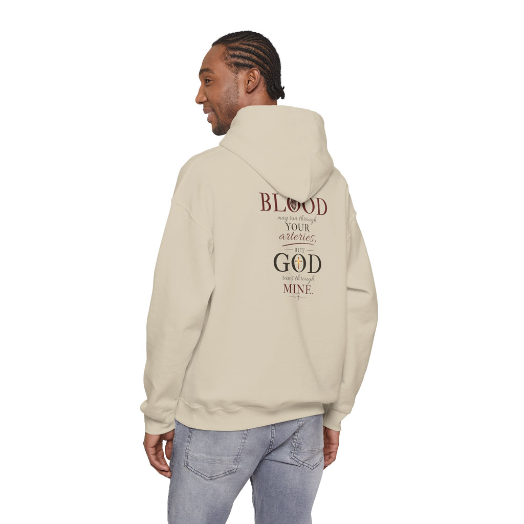 Blood of God faith typography Hoodie | Christian scripture sweatshirt